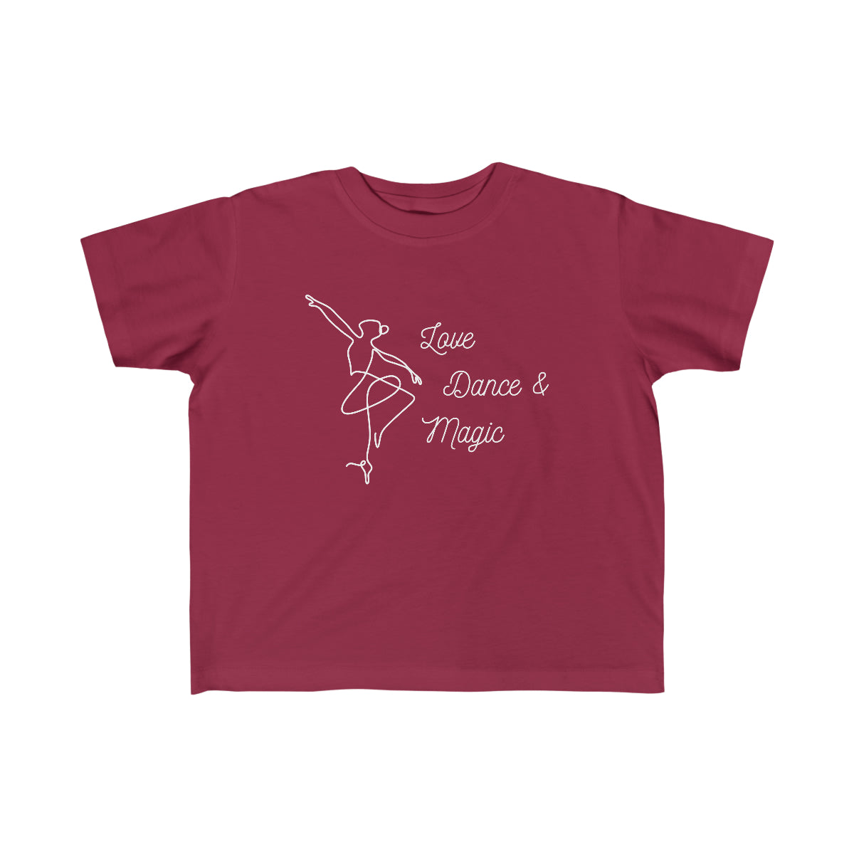 Kid's Dance Love & Magic Fine Jersey Tee Garnet