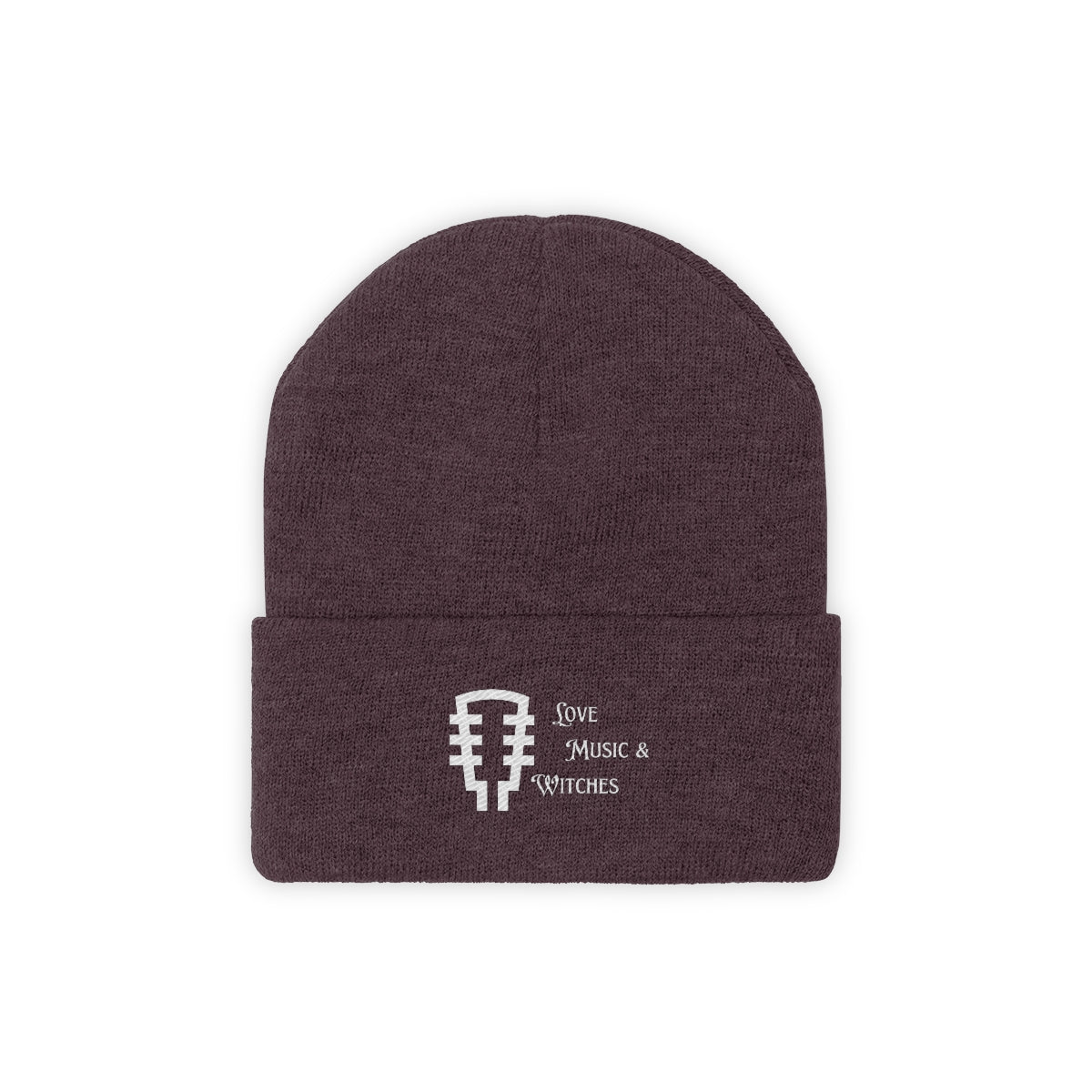 Knit Beanie LOVE MUSIC WITCHES