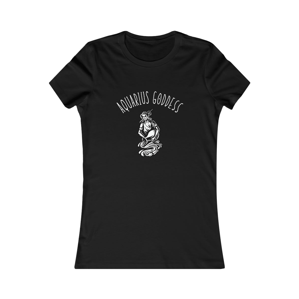 Aquarius Zodiac Astrology T-Shirt Black Moon Tee