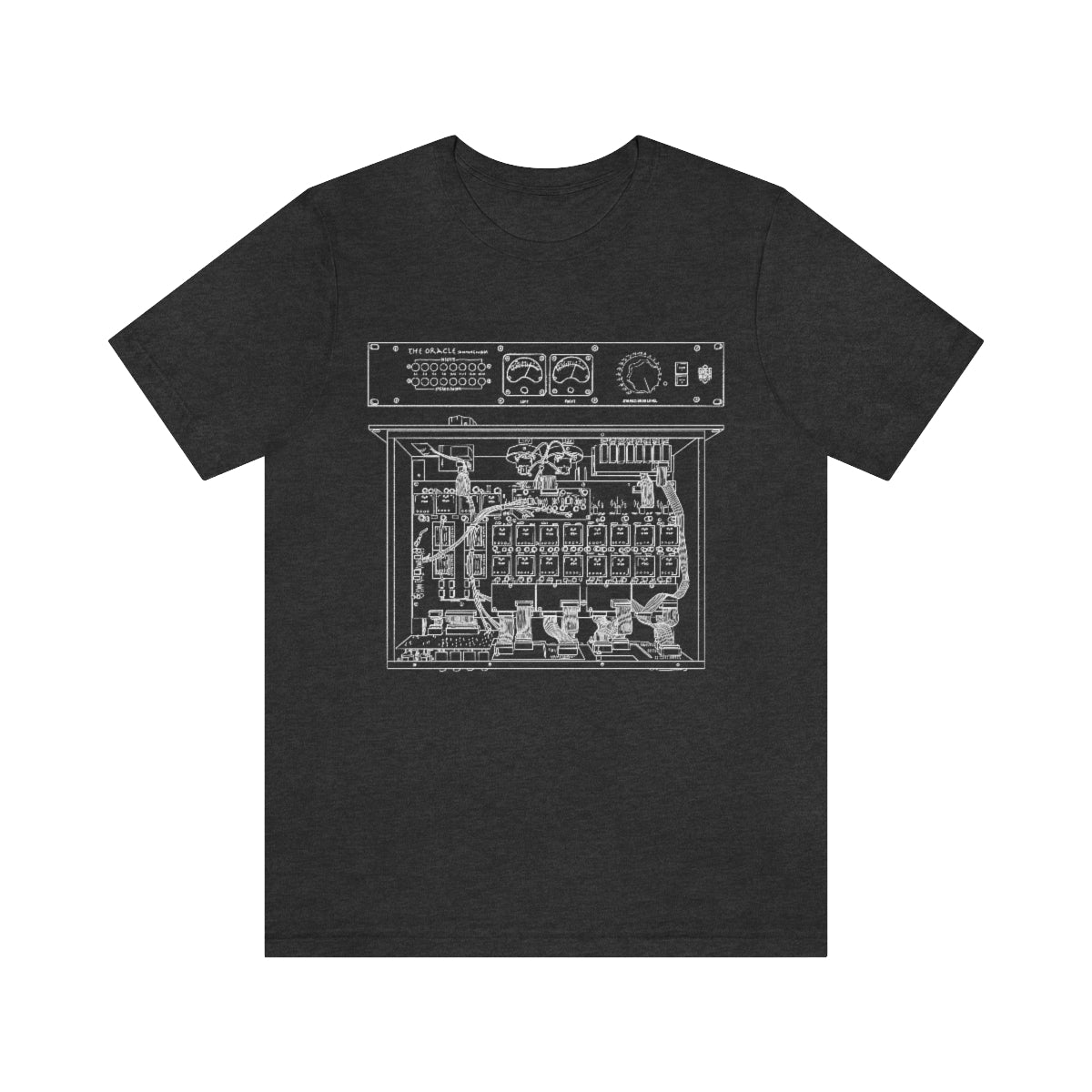 The Oracle Summing Mixer Blueprint T-Shirt Dark Grey Heather