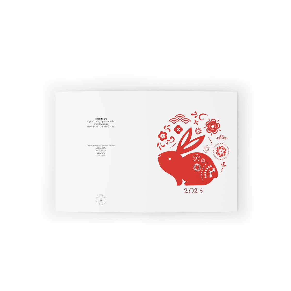 Year of The Rabbit Greeting cards (8pcs)