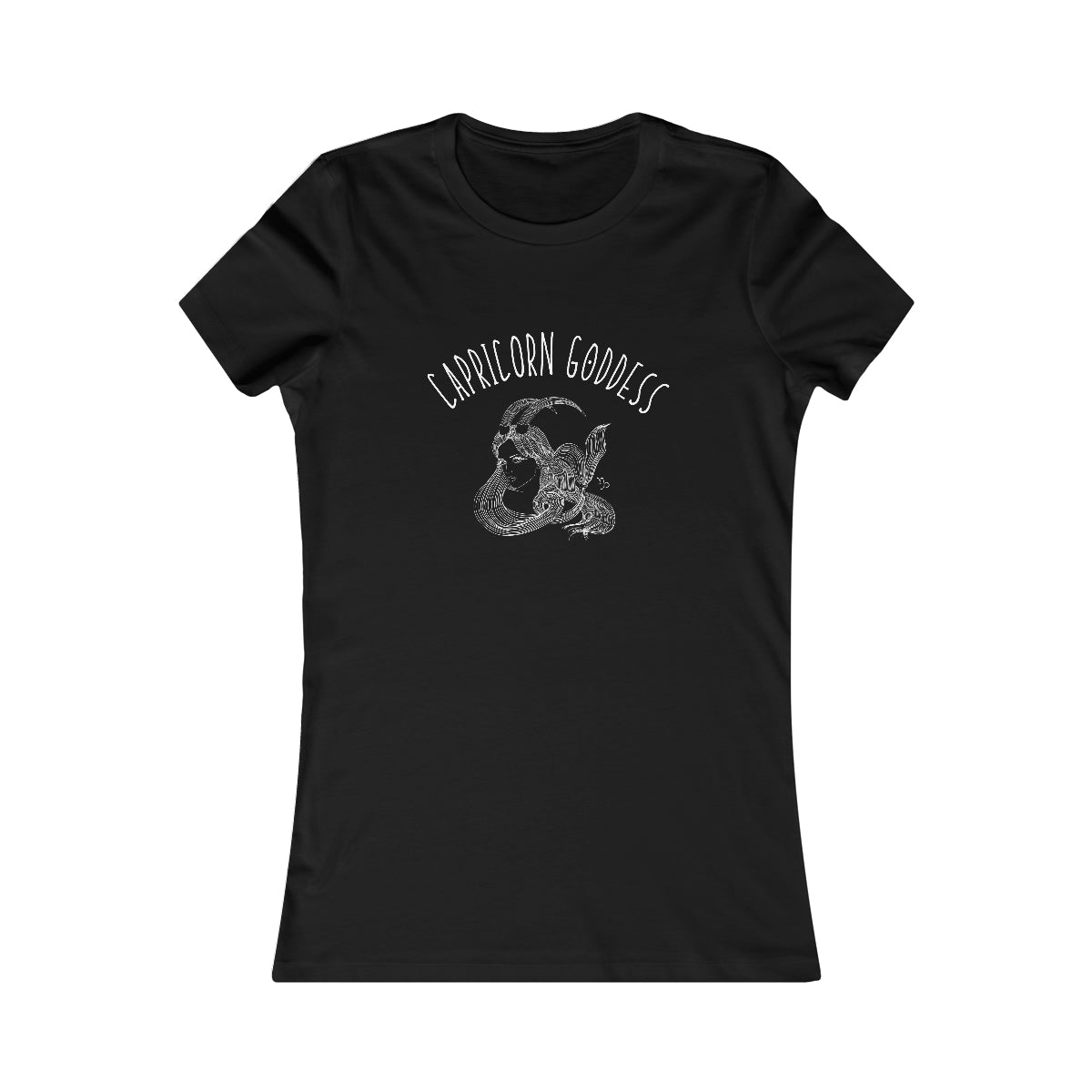 Capricorn Zodiac Astrology T-Shirt Black Moon Tee