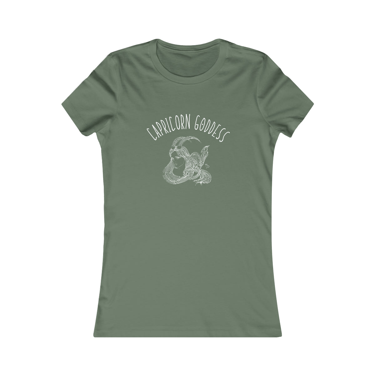 Capricorn Zodiac Astrology T-Shirt Earth Sage Green Tee