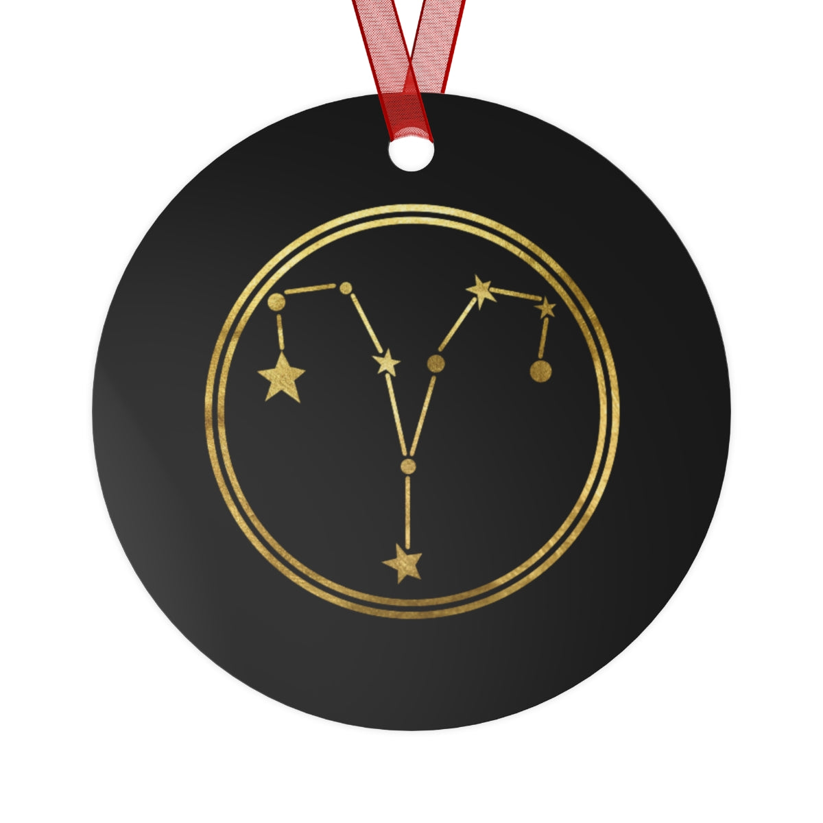Aries Sign Gold Zodiac Spirit Ornament
