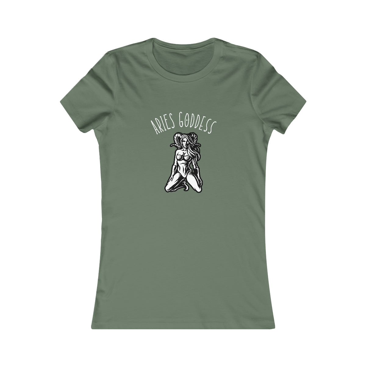 Aries Zodiac Astrology T-Shirt Earth Sage Green Tee