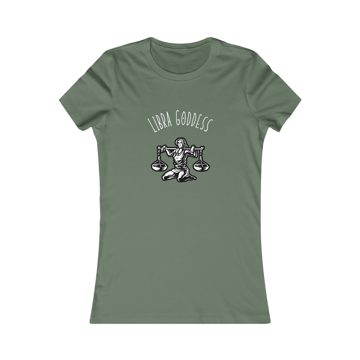 Libra Zodiac Astrology T-Shirt Earth Sage Green Tee