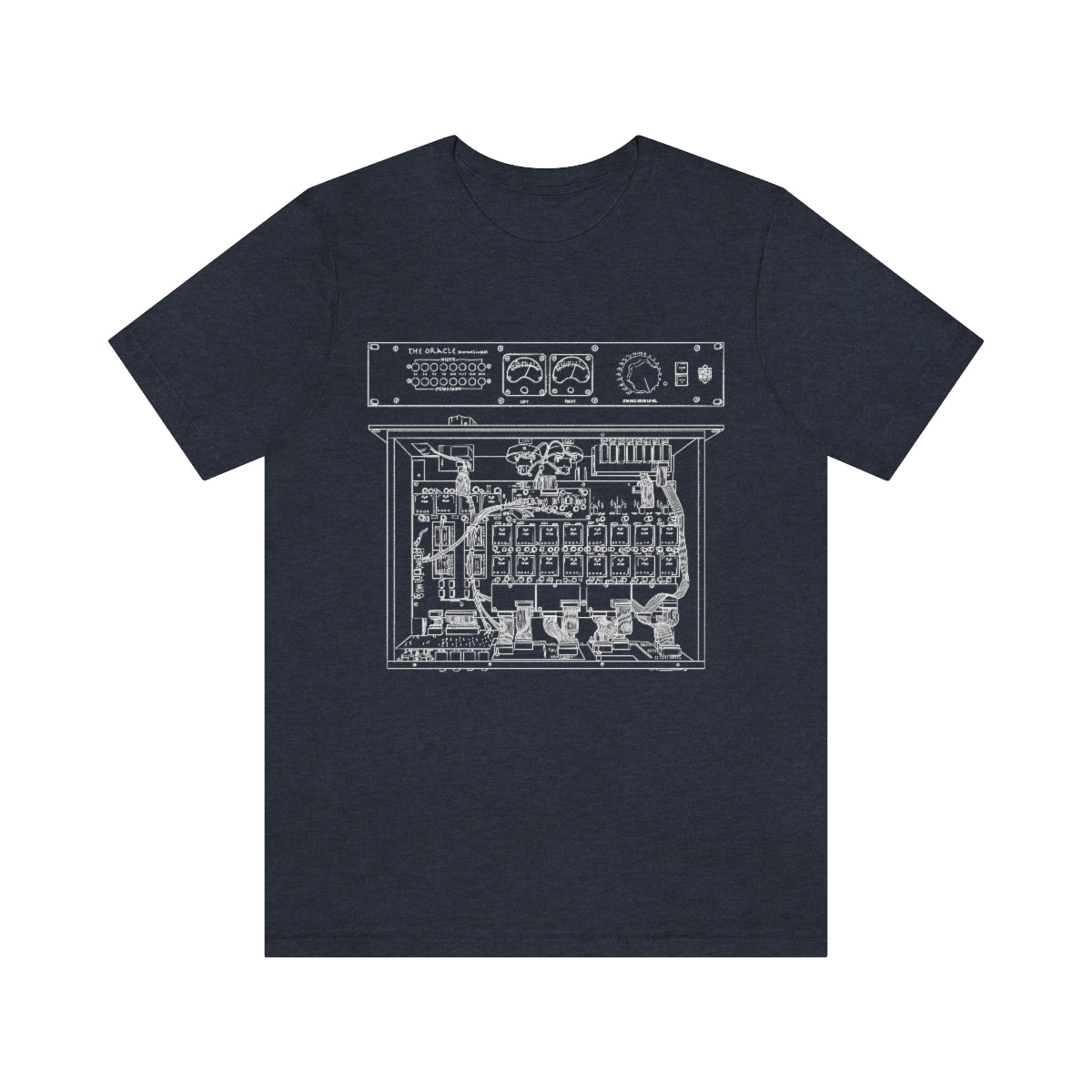 The Oracle Summing Mixer Blueprint T-Shirt Heather Navy