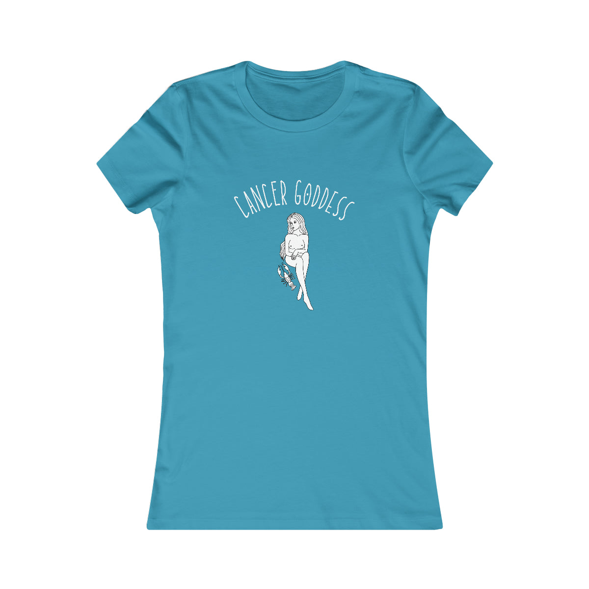 Cancer Zodiac Astrology T-Shirt Aqua Tee