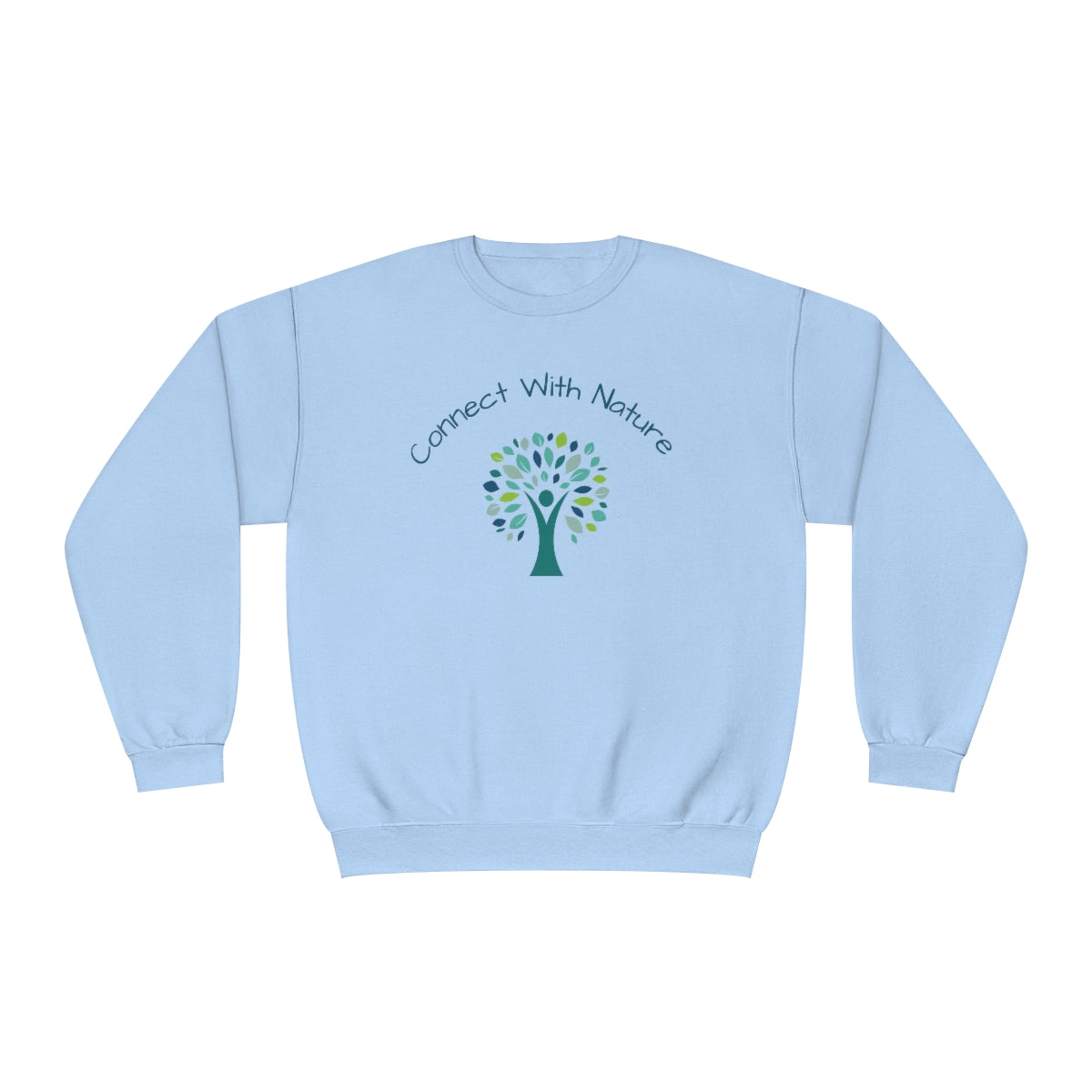 Connect with Nature Bohemian Fleece Sweatshirt Light Blue