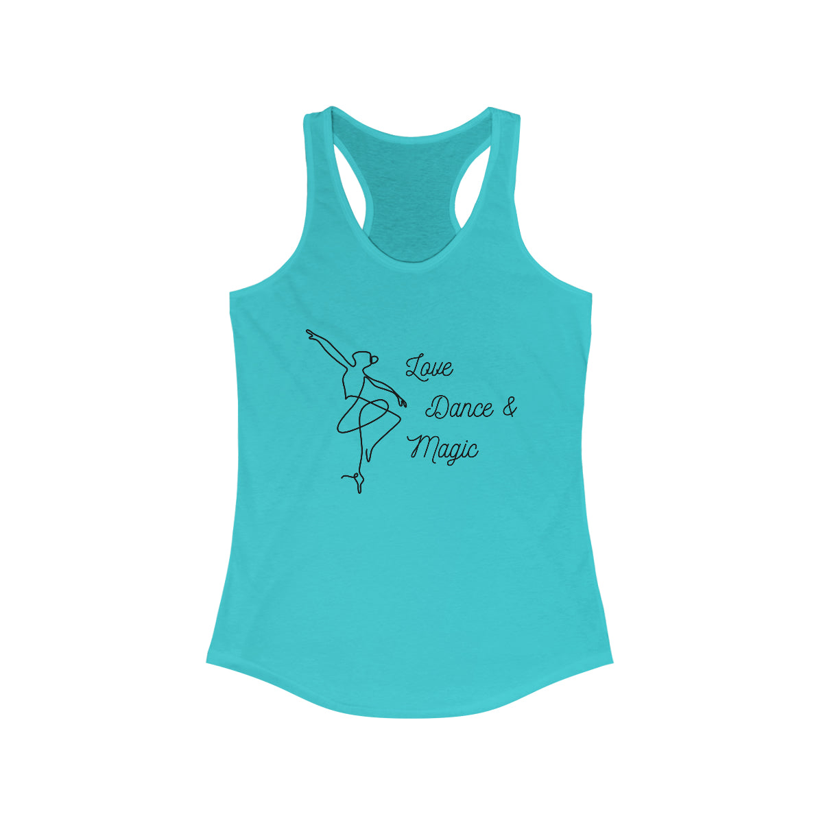 Magical Love Dance Active Tank Solid Tahiti Blue