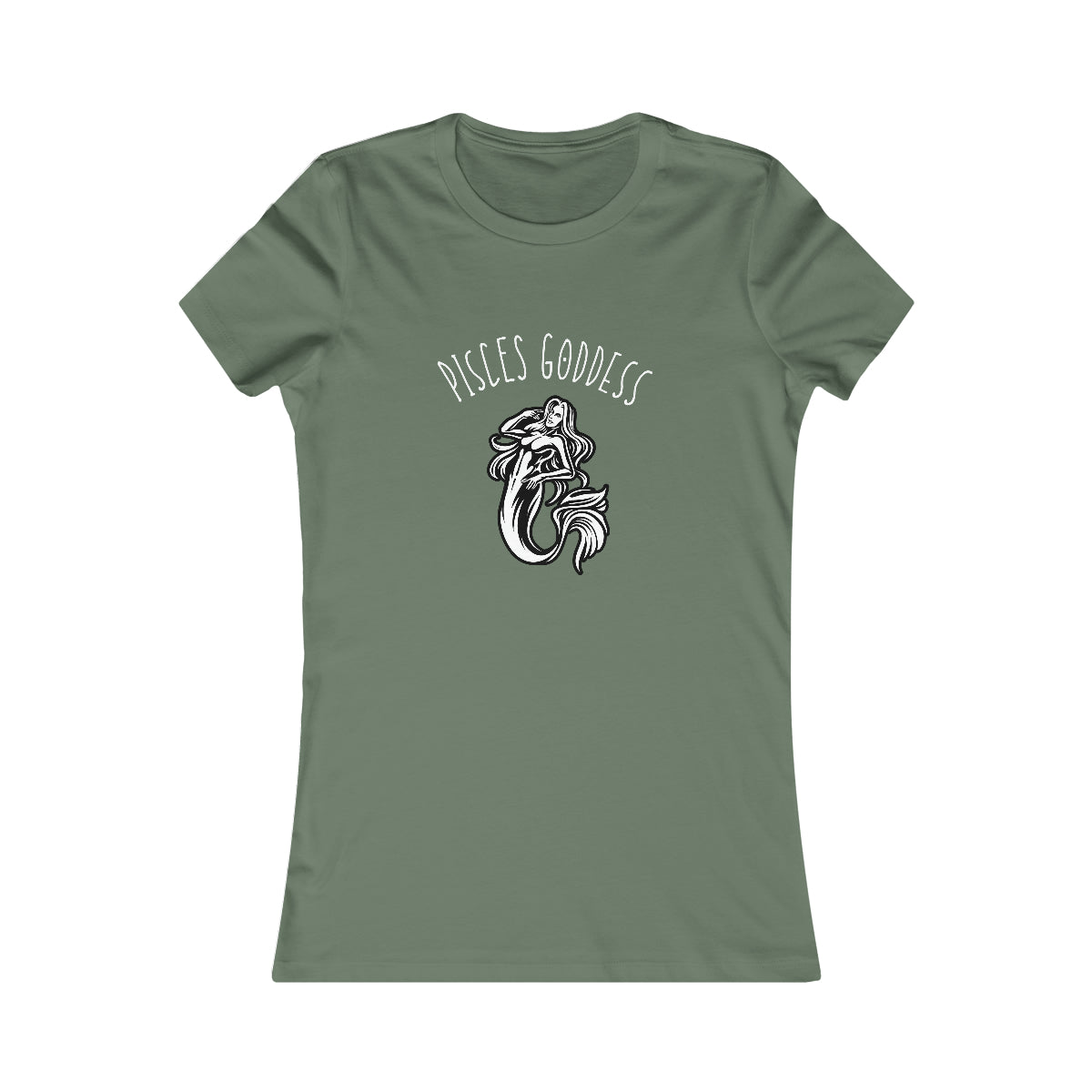 Pisces Zodiac Astrology T-Shirt Earth Sage Green Tee