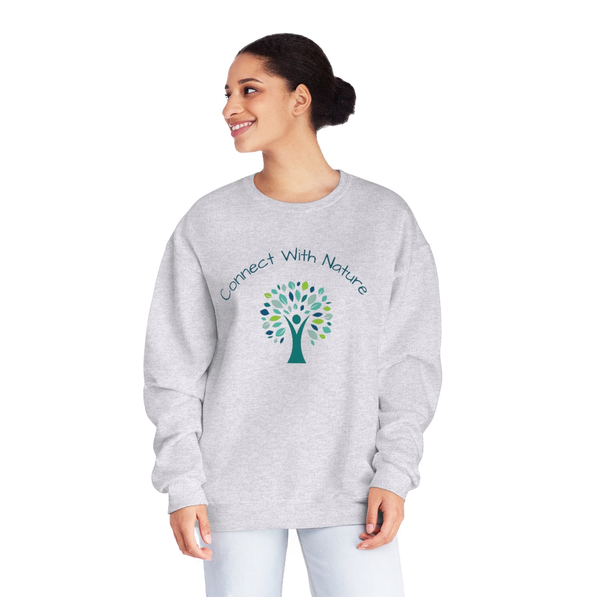 Connect with Nature Bohemian Fleece Sweatshirt Athletic Heather 1