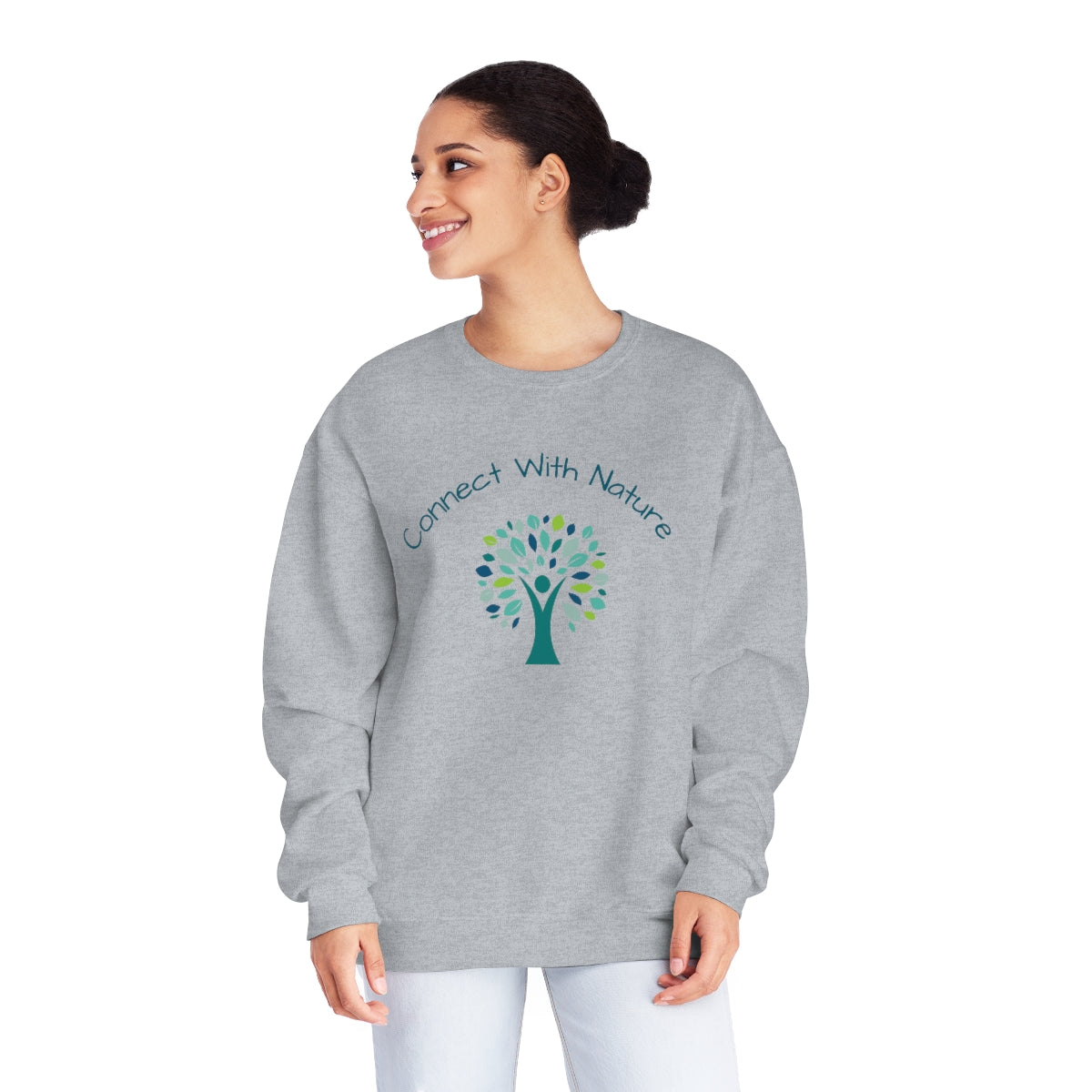 Connect with Nature Bohemian Fleece Sweatshirt Ash 1