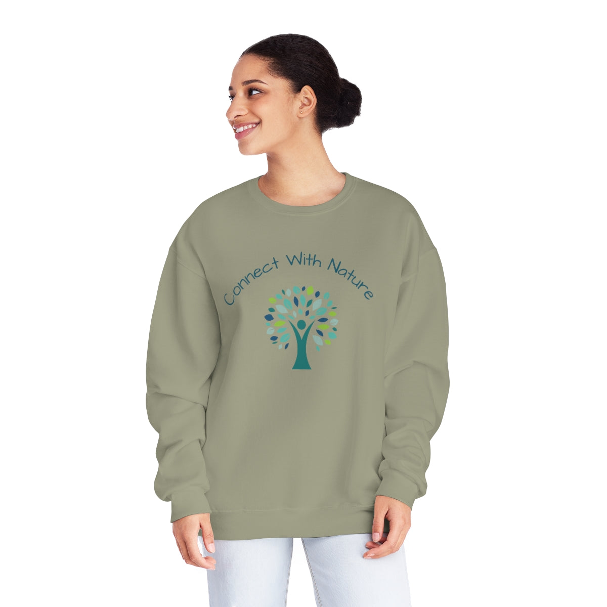 Connect with Nature Bohemian Fleece Sweat shirt Khaki 1