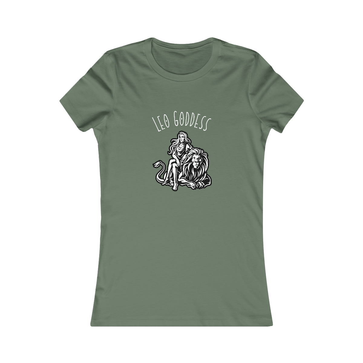 Leo Zodiac Astrology T-Shirt Earth Sage Green Tee